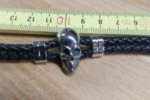 Totenkopf Lederarmband