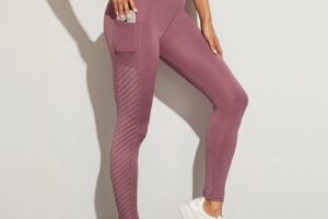 Workout Fitness Leggings mit Smartphone Tasche