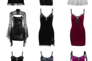 InsDoit Gothic Mini Kleider