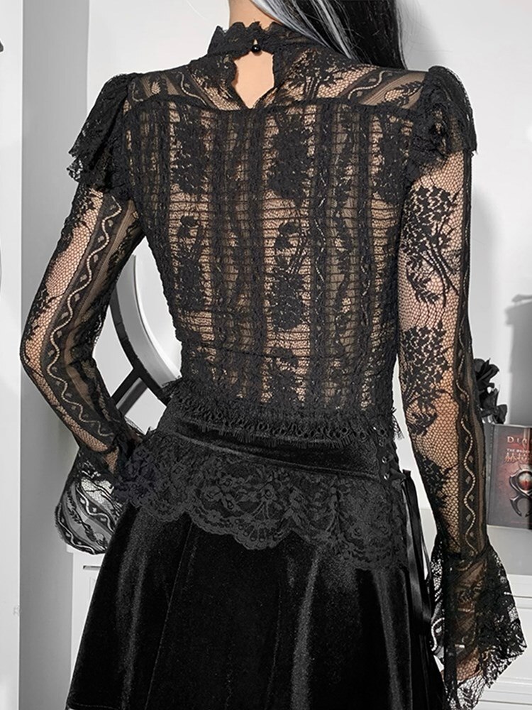 InsGoth Fairy Lace Grunge T-shirts – Bild 2